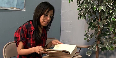 Tiny Hispanic girl is going to get fucked in class
