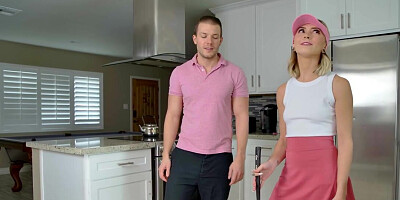 Golfer girl ends up getting fucked by her stepbrother