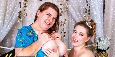 Big natural tits action with femme fatale Darcy and Rosa from Mature NL