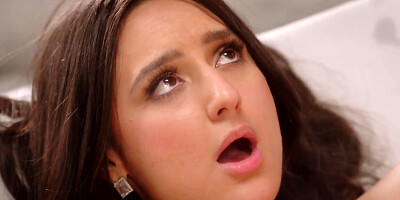 Petite brunette obsessed with fat cock fucking wet hole