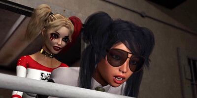 Outstanding Harley Quinn - gagging clip - 3DXPassion