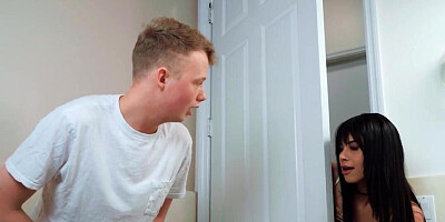 Ari Alectra enjoys a sneaky poolside fuck with a nerd