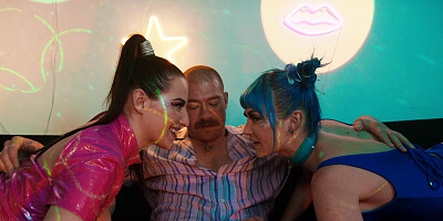 Aubree Valentine and Jewelz Blu get fucked hard in various positions