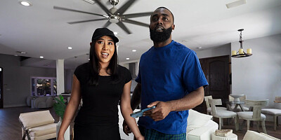 Exotic-looking brunette Emerald Loves takes BBC as deep as she can