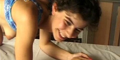 Unsightly French teen slut in a vintage porn clip