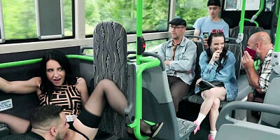 MATURE4K. I'm so wet and want to suck your cock in the bus