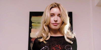 Oiled blonde goddess Freya Mayer invites you to her holes