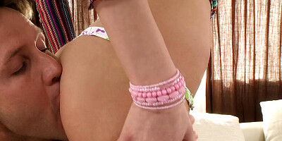 Petite young Denisa Doll gets fucked and orgasms