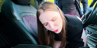 Car Slut Sucks & Gets Fucked After Catching a Public Jerk - POV