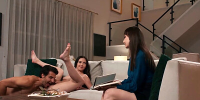 Serena Hill fucks in front of a deranged MILF with a cuck fetish