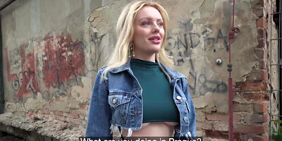 Rough looking British slag worships his dick in POV