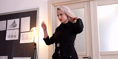 Hanna Rey is here to babysit her horny stepbrother's cock