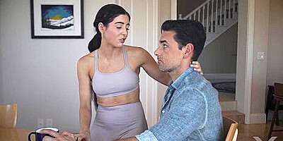 Girls, Today Stepdaddy Must Be Cheered Up