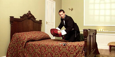 Black princess satisfied with a butler's thick cock