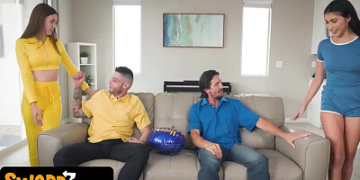 Stepfathers Day Orgy With Big Tits Stepdaughters - Cheating Stepdads Get Young Pussy With Teal Conrad, Hazel Moore And Jessica Aaren