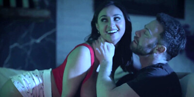 Timid dude with curly hair ends up joining the fun