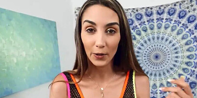 Skinny whore Natalia Nix strips her fishnet top to fuck hard