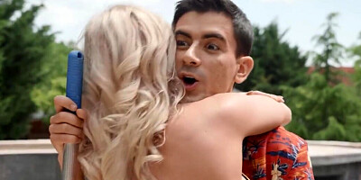 Tasty Stacey and one more hottie get wild with his dick