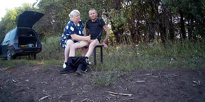 Stepmother-in-law In A Public Park Jerks Off My Dick Until I Cum