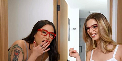 Hot teens Jasmine Wilde and Molly Little get railed