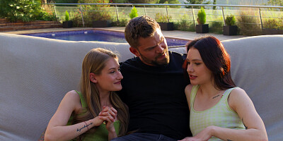 Tiffany Tatum and Juan Lucho in an FMF with a babe