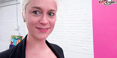 German Big Natural Boobs Short Hair Blonde Milf Get Anal Fuck