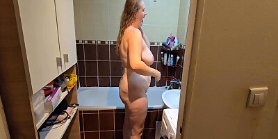 Behind Closed Bathroom Doors: Her Private Shower Time Captured Just For You