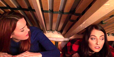 Sexy Charlie Red and Katy Rose trick or treat a huge cock