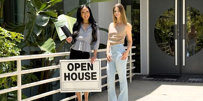 Property Sex featuring Bianca Bangs and Molly Little's double blowjob trailer