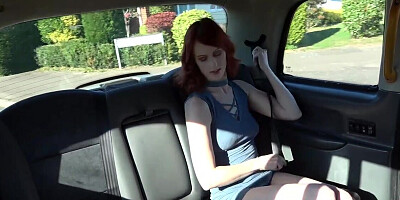 Amercian MILF redhead is going to get fucked in the backseat