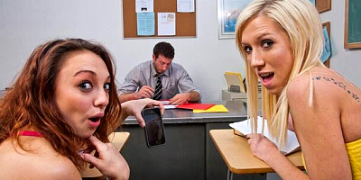 Junoesque Khloe Kush and Maia Davis's young (18+) action