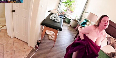 Watching stepmom in the shower stepson gets lucky