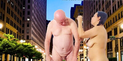 Hot Public Night Shave with Garabas and Olga