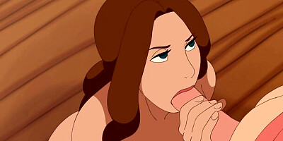 Big Tits Brunette MILF Sucks on a Huge Cock for the First Time in HD