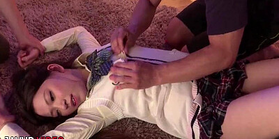 Miu Kimuras Steamy Asian Blowjob Session With Two Guys Really Heats Up