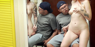 Stepmom Catches Stepson Jerking & Rides him Hard in a Creampie Frenzy