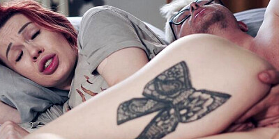Stepmom MURSTAR shares bed with stepson & gets naughty in HD