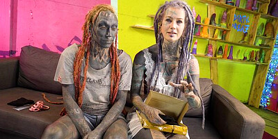 Impeccable Anuskatzz and Lily Lu at piercings smut