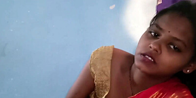 Indian babe wearing a saree gives a blowjob and rides