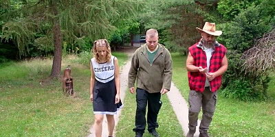 Tight cheerleader meets his stepdad and fucks him HARD