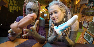 Dirty Dreaz featuring Anuskatzz and Lily Lu's dildos dirt