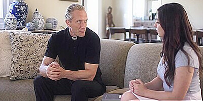 Pervy Priest Creampies Horny Teen 18+ Keira Croft After Taking Her Anal Virginity!