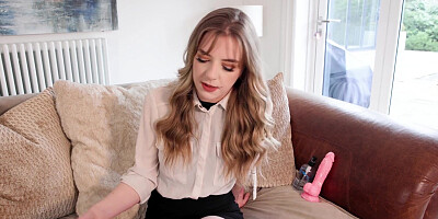 Gabie talking to you while masturbating with a dildo