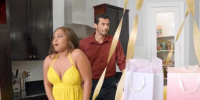 Bodacious brown babe gets her bubble butt pounded hard