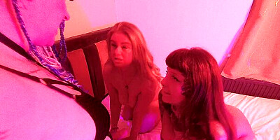 Step sister dominates BBW Livie Blainn with tattoos & doggy-style domination