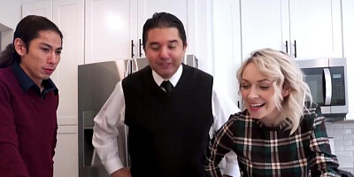 Tight blonde with a hot body is going to take it