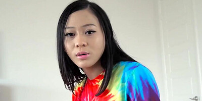 Asian pussy Jasmine Grey eats my cum after a rough fuck