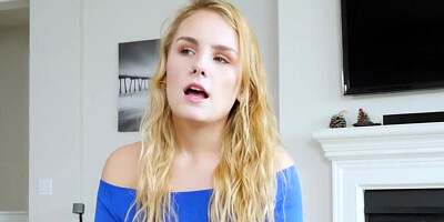 Innocent blonde Natalie Knight can barely fit her bf's cock