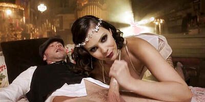 Mia De Vil's massive tits get oiled up and she gets fucked hard by Dean Van Damme's huge cock