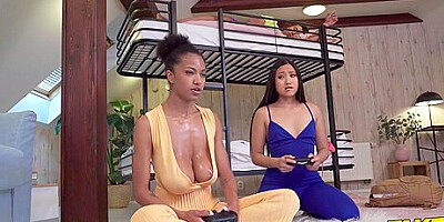 Mai Thai Shares Rock Hard Cock With Her Black Friend
